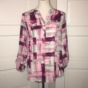 Zac & Rachel Pint Print Blouse